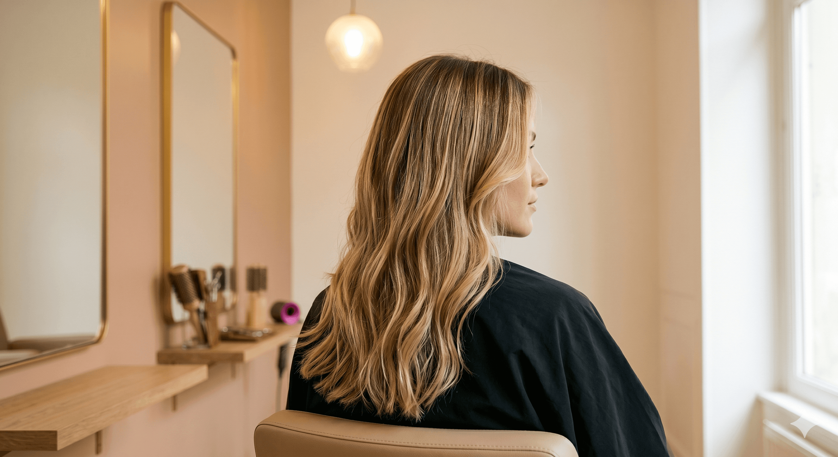 Balayage blond doré réalisé au Studio Émilie