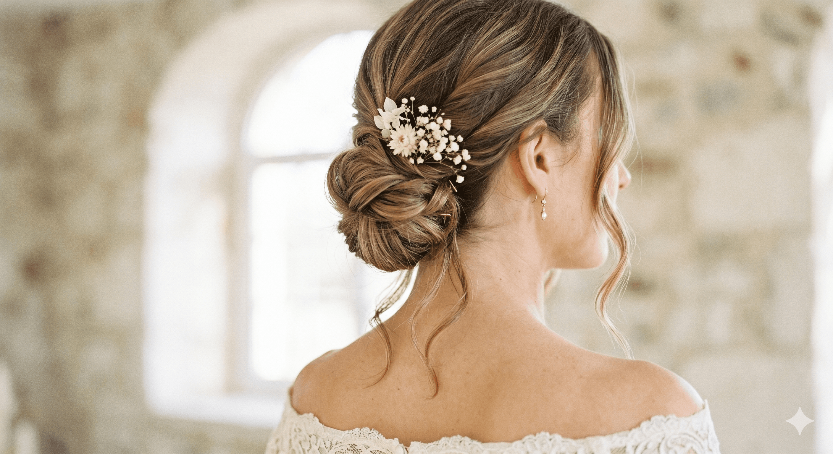 Chignon mariage réalisé au Studio Émilie